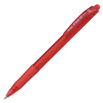 BOLIGRAFO PENTEL BX417B FEELIT RETRACTIL PUNTA FINA ROJO