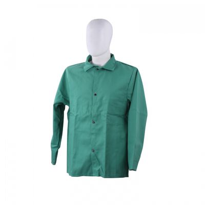 CHAMARRA STEEL GRIP RETARDANTE A LA FLAMA 9OZ VERDE T-2XL