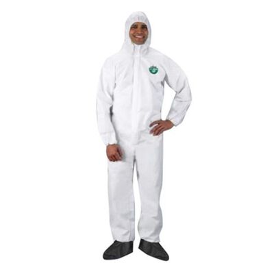 OVEROL MICROMAX NS BLANCO ELASTICO EN CAPUCHA Y PUÑOS BOTAS INTEGRADAS SOLAPA SOBRE LA CREMALLERA Y AJUSTE AL RESPIRADOR T 2XL