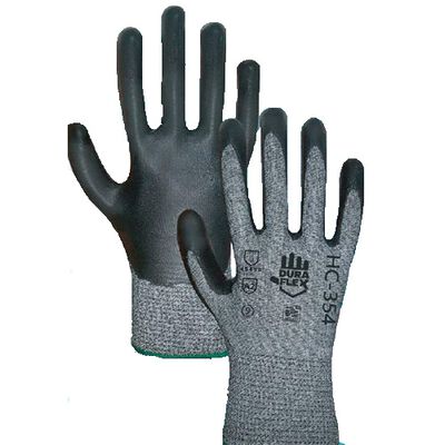 Guante Gisa Duraflex de Hdpe Negro CRecubierto de Nitrilo en Palma Resistencia Al Corte T10