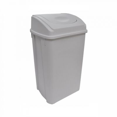 CESTO PARA BASURA SABLON 8764GR GRIS TAPA TIPO BALANCIN CENTRAL CAPACIDAD 42 L
