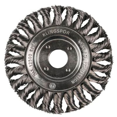 Rueda de Alambre Klingspor de Acero de 6 X 12  58 In Serie Kww Tipo Crimp