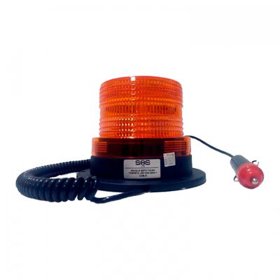 Torreta Estroboscopica Sos Lite de Policarbonato Ambar 12 Vcd CIman y Cable