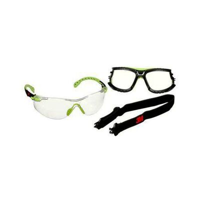 KIT DE LENTE 3M SOLUS 1000 MICA CLARA ANTIEMPANANTE ANTIRRAYADURA PATILLA VERDE INCLUYE MARCO DE ESPUMA Y BANDA ELASTICA EXTRAIBLE