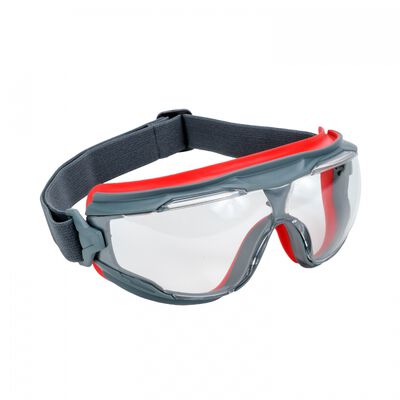 GOGGLE 3M GEAR 500 ARMAZON NEGROROJO MICA CLARA ANTIEMPAÑANTE SCOTCHGARD
