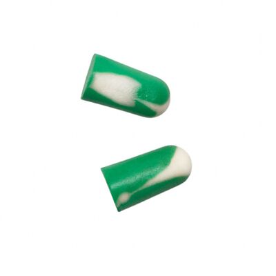 Tapon Auditivo Final Fit Safety Biosoft de Base Organica Biodegradable VerdeBlanco SCordon a Granel PDispensador Nrr 32 Db Desechable Bolsa C500 Pares