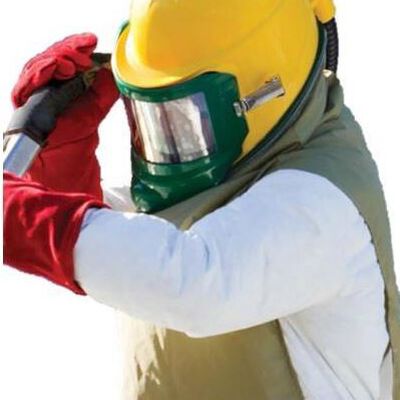 RESPIRADOR PSANDBLASTEO BULLARD CCASCO DE POLIETILENO TUBO DE RESPIRACION CONECTOR 14 IN CINTURON CAPA DE 28 IN TUBO REFRIGERANTE