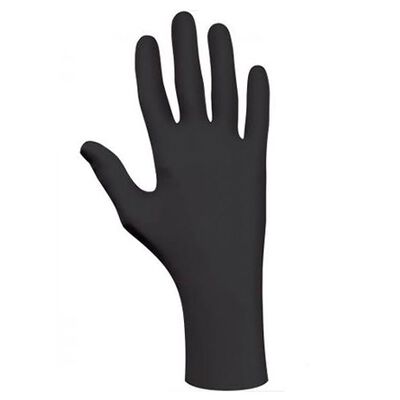 Guante Desechable Showa 9700pf Acelerador 100% Libre de Nitrilo Negro Encubierto TL