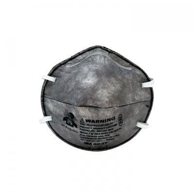 Respirador 3m 8247 R95 Desechable Gris PPolvos Neblina y Vapores Organicos Estilo Taza
