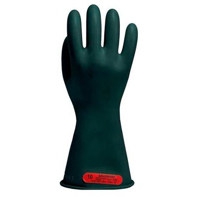 GUANTE SALISBURY AISLANTE DE GOMA NEGRO LINEMAN CLASE BAJA 0 PUÑO RECTO MOD E014B9 T9