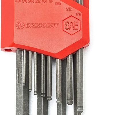 JUEGO CRESCENT CHKLABALL13 LLAVES HEX EN L REDONDA