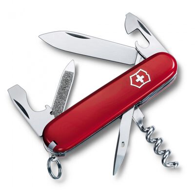 NAVAJA MEDIANA VICTORINOX DE BOLSILLO DE PLASTICO ROJO