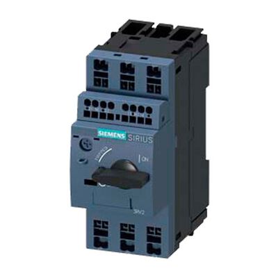 INTERRUPTOR AUTOMATICO SIEMENS 3RV20111KA25 TAMAÑO S00 PARA PROTECCION DE MOTORES CLASE 10 DISPARADOR POR SOBRECARGA CON RETARDO SEGUN INTENSIDAD 9...125A DISPARADOR DE CORTOCIRCUITO 163 A BORNE DE RESORTE PODER DE CORTE ESTANDAR CON BLOQUE DE CONTACTOS AUXILIARES TRANSVERSAL 1 NA1 NC