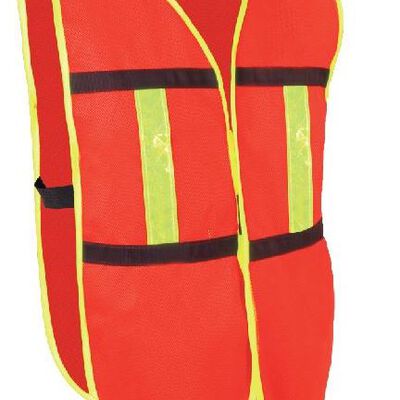 CHALECO JYRSA SR1011CRL DE MALLA NARANJA CON BIES HIVIS Y REFLEJANTE UNITALLA