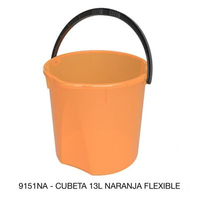 CUBETA SABLON 9151NA 13L FLEXIBLE NARANJA