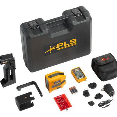 KIT FLUKE PLS 6R KIT RBP NIVELADOR LASER DE 6 INDICADORES ROJOS DOS LINEAS EN CRUZ Y 4 PUNTOS CON BATERIA RECARGABLE