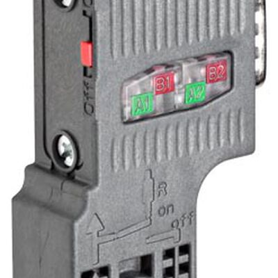 CONECTOR SIEMENS 6ES79720BA520XA0 PARA PROFIBUS HASTA 12 MBITSS SALIDA DE CABLE A 90 GRADOS  CONEXIÓN POR PERFORACIÓN DEL AISLAMIENTO FASTCONNECT SIN CONECTOR HEMBRA PARA PG 158X 59X 356 MM (AN X AL X P)