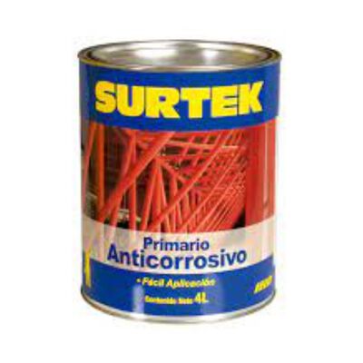ESMALTE PRIMARIO ANTICORROSIVO SURTEK SP50356 ROJO OXIDO 4 L