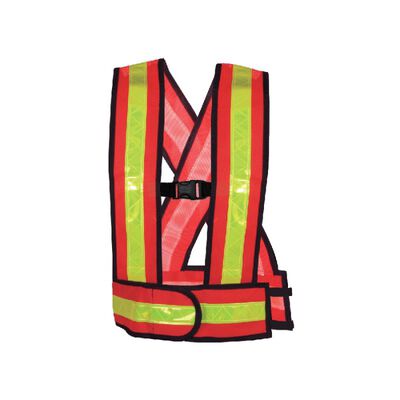 CHALECO JYRSA SR1017CR TIPO ARNES NARANJA C CINTAS REFLEJANTES UNITALLA