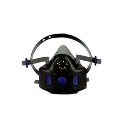 RESPIRADOR 3M SECURE CLICK SHF800 SILICON MEDIA CARA GRISNEGRO CON DIAFRAGMA PARLANTE TM