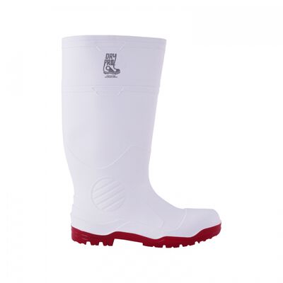 BOTA INDUSTRIAL DRY PRO PVC BLANCA SUELA ROJA CNITRILO ANITDERRAPANTE CCASQUILLO T7