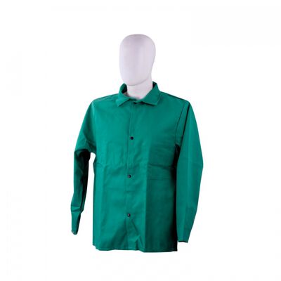 CHAMARRA STEEL GRIP RETARDANTE A LA FLAMA 9OZ VERDE T-L