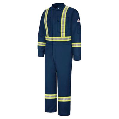 OVEROL BULWARK DE ALGODONNYLON AZUL REY 9 OZ CAT 2 ATPV 12 CALCM2 RESISTENTE A FLAMA CCINTAS REFLEJANTES LIMAPLATALIMA T40