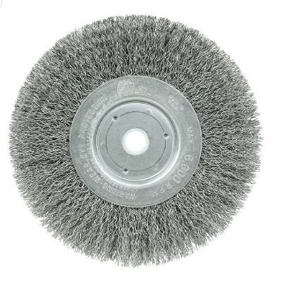 Rueda de Alambre Weiler 01115 de Cara Estrecha de 6 In Moldura Corta Relleno de Acero de 0.0118 In Orificio de Cenador de 58 In12 In