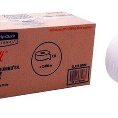 PAPEL HIGIENICO MARLI 90510 BLANCO HOJA DOBLE 9 CM X 400 M CAJA C6 ROLLOS
