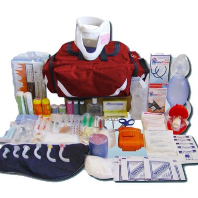 Botiquin Medihelp Equipado CMochila de Poliester Rojo