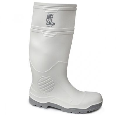 Bota Sanitaria Dry Pro Blanca Suela Gris Antiderrapante sin Casquillo T-9