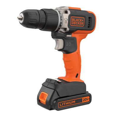 KIT TORNILLO INALAMBRICO BLACK and DECKER BCD704C1B3 MANDRIL 38IN 20V 2 VEL ION LITIO