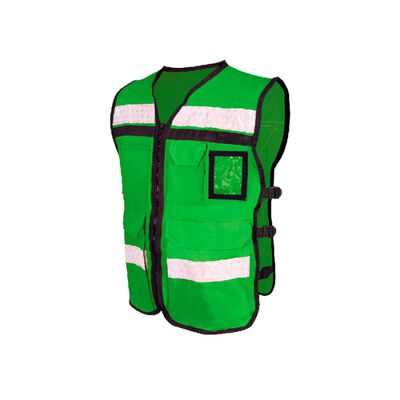 CHALECO JYRSA SR2080VCRMD VERDE ABIERTO TIPO RESCATISTA DE ALTA VISIBILIDAD TM
