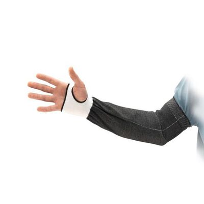 MANGA ANSELL HYFLEX DE POLIETILENO NEGRO ANGOSTA SCOSTURAS Y ABERTURA PARA EL PULGAR DE 18 IN