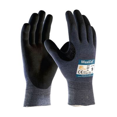 GUANTE ATG MAXICUT CRECUBRIMIENTO DE NITRILO HASTA LOS DEDOS AZULNEGRO TM