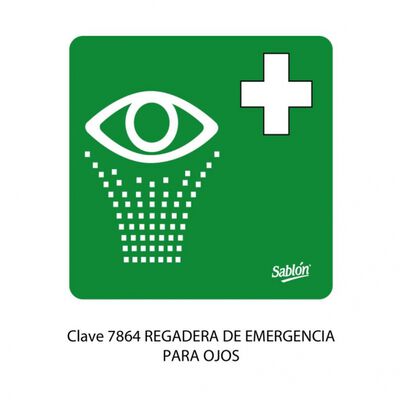 POSTER SABLON 7864 LAMINA 20X20 REGADERA OJOS BLANCO IMPRESO VERDE
