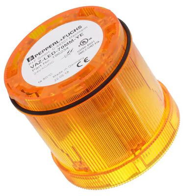 Segmento PepperlFuchs VazLed70mmYe de Luz Permanente Led de Pila Amarillo