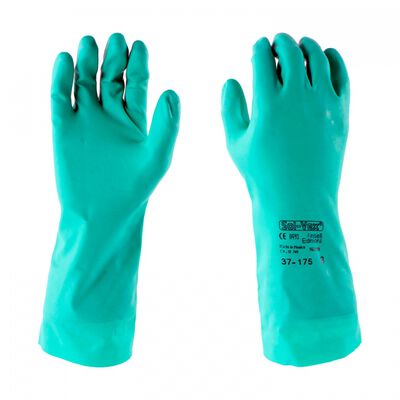 Guante Ansell SolVex Nitrilo Flocado Resistente Quim 15mil T7