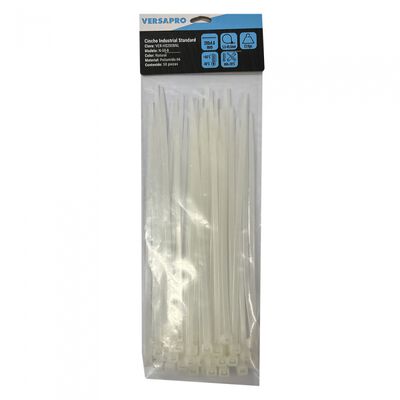 Cincho Standard Versapro LhS2008Nl de Uso Industrial 200 X 4.8 Mm Uso en Exteriores Color Natural