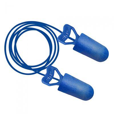 Tapon Auditivo Final Fit Safety Pinch Fit Detectable de Base Organica Biodegradable Azul CVastago CCordon Nrr 32 Db PUso Prolongado en Bolsita