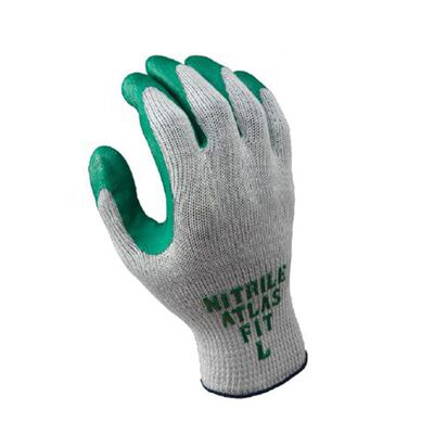 Guante Showa de AlgodonPoliester CRecubrimiento de Nitrilo VerdeGris TXl