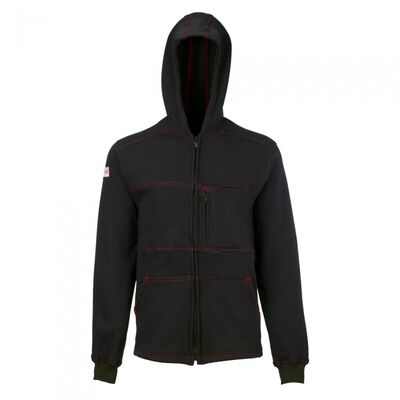 CHAMARRA LAKELAND DE MODACRILICATWARONTENCELSPANDEX NEGRO DE 12.3 OZ CGORRO Y CIERRE FRONTAL TL