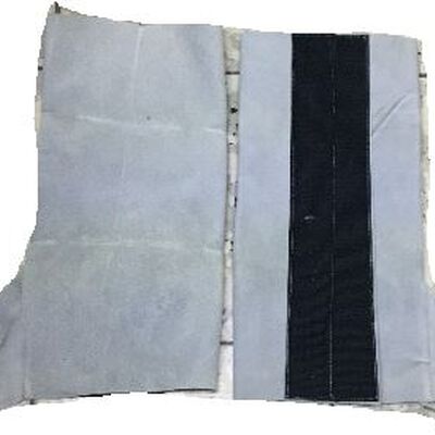 POLAINA DE CARNAZA GRIS CON VELCRO DE 50 X 40 CM