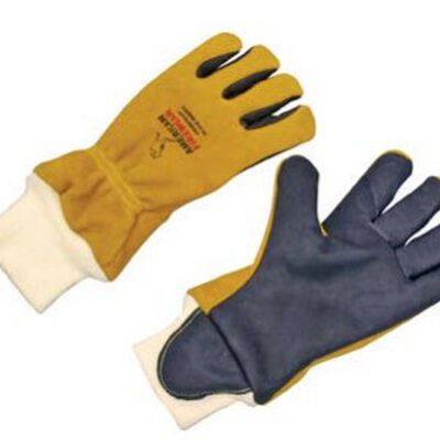 GUANTE PARA BOMBERO HONEYWELL FIREMATE DE PIEL DE ALCE DORADO Y PALMA DE CANGURO T-M
