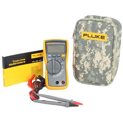 MULTIMETRO FLUKE117CAMO ELECTRICO CON DETECTOR SIN CONTACTO INCLUYE ESTUCHE PROFESIONAL CAMOC25WD HASTA AGOTAR EXISTENCIAS