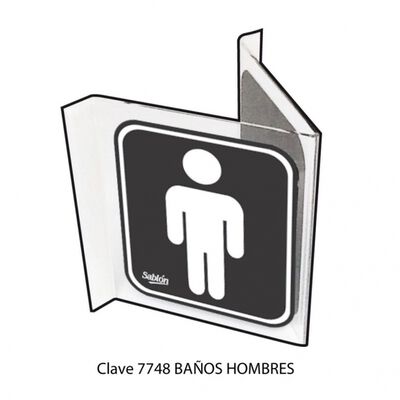 SENAL SABLON 7748 TRIANGULAR BAÑOS HOMBRES AZUL  BLANCO