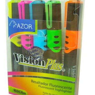 Resaltador vision plus amarillo Azor