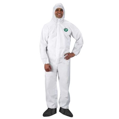 OVEROL MICROMAX NS BLANCO ELASTICO EN CAPUCHA Y PU&Ntilde;OS BOTAS INTEGRADAS SOLAPA SOBRE LA CREMALLERA Y AJUSTE AL RESPIRADOR TXL