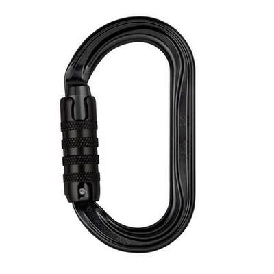 MOSQUETON PETZL OK DE ALUMINIO NEGRO C BLOQUEO AUTOMATICO TRIACTLOCK 25 KN