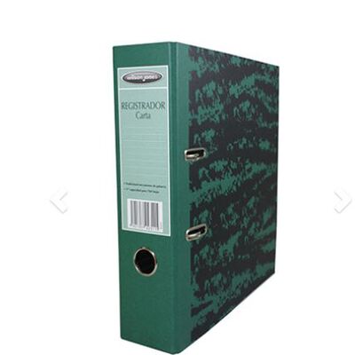Carpeta Registrador Wilson Jones P2311 TCarta 2 Aros Mecanismo Palanca 700 Hojas Verde Marmoleado